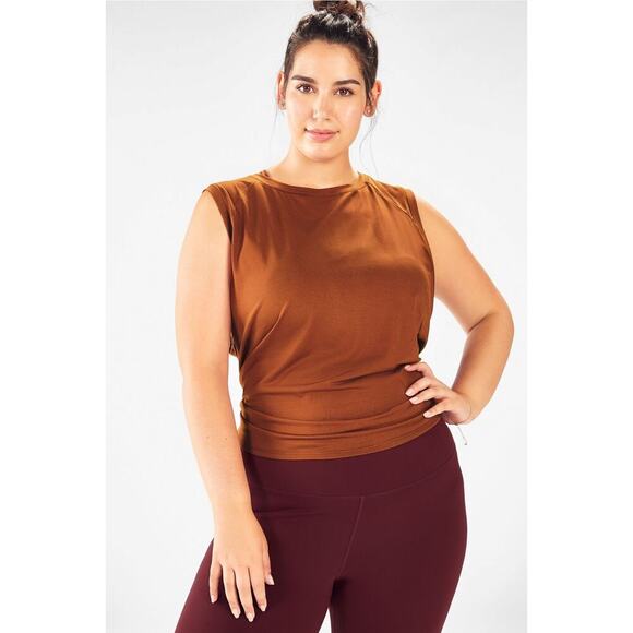 NWT Fabletics Monet V-Back Tank in Mahogany Womens 3X - Picture 1 of 11